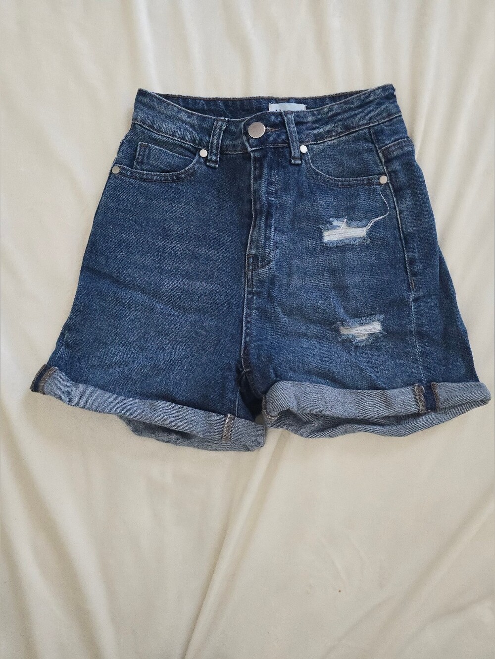 Abound HIGH Waisted Distressed Jean Shorts - Size 24